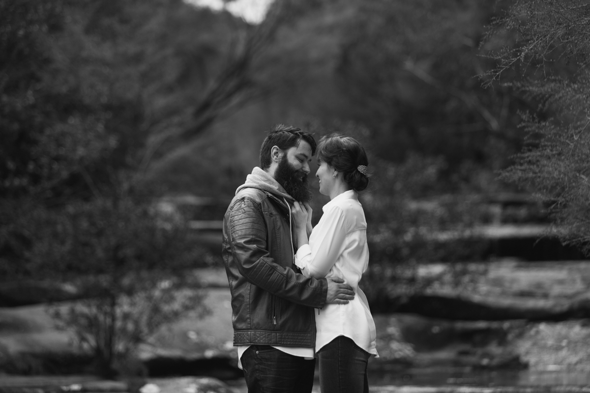 001_Engaged Couple at Somersby Falls with Central Coast wedding photographer