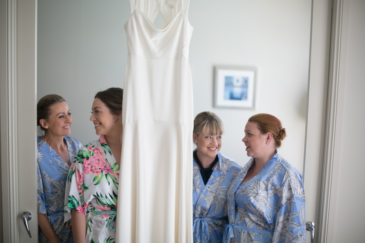 01_Bride and bridesmaids at crowne plaza newcastle with best wedding photographer
