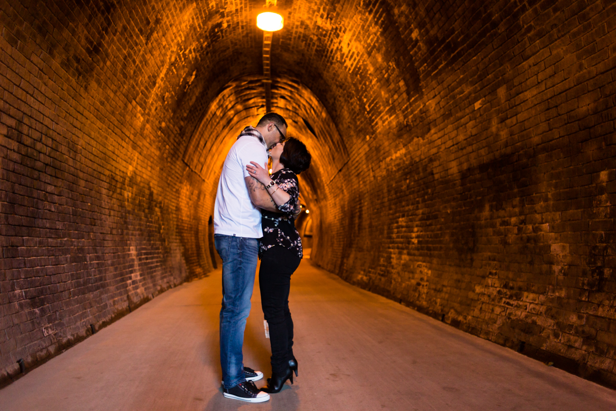 09_Gorgeous couple at pre-wedding shoot at the Fernleigh Track Tunnel Newcastle